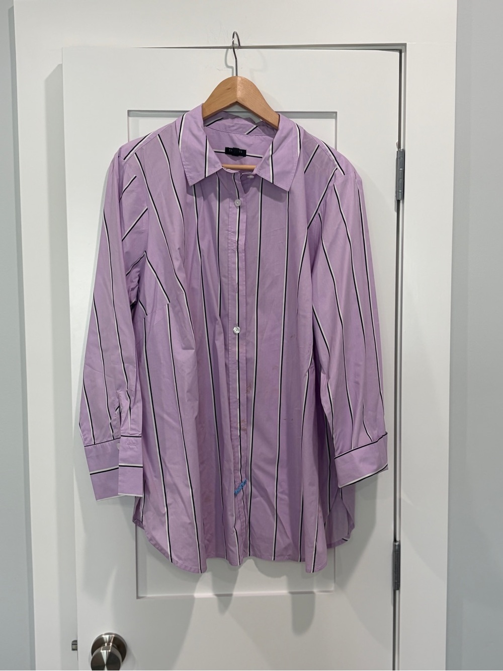 Lavender Stripe Button-Down Shirt